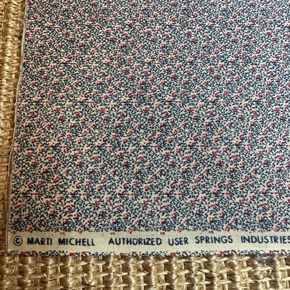 Vintage fabric Marti Michell Spring Industries ditsy floral cotton 17.5 x 43in